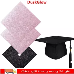 Nhãn dán DUSKGLOW EVA, Mũ tốt nghiệp đại học Topper Mũ tốt nghiệp Nhãn dán trang trí, Đồ dùng dự tiệc Lễ cấp độ Tự dính Long lanh Mũ tốt nghiệp