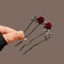Năm Mới Màu Đỏ Đổ Xô Hoa Hồng Kẹp Tóc Chèn Lược Nữ Đầu Lưng Cô Dâu Hình Chữ u Kẹp Tóc Đầu Bóng Cố Định Dụng Cụ Tiện Dụng