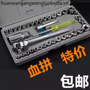 Chất Lượng Đức Bộ 40 Món Dụng Cụ Ổ Cắm Cờ Lê Ratchet Cờ Lê Allen Kết Hợp Bộ Bảo Trì Xe Máy