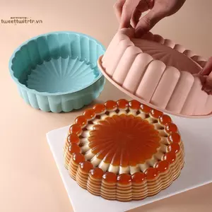TRTR Bánh Hướng Dương Chảo 7.87 / 10.04 Inch Bánh Tròn Chảo Nướng Nonsti Khuôn Bánh Silicon Cho Kỷ Niệm Bánh Phô Mai Bánh Mì Loaf Khuôn VN