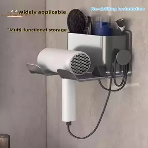TRTR Giá đỡ máy sấy tóc Máy sấy tường Giá đỡ máy duỗi tóc Giá đỡ máy sấy tóc Hộp sắp xếp Máy thổi nhà vệ sinh Kệ Phụ kiện phòng tắm VN