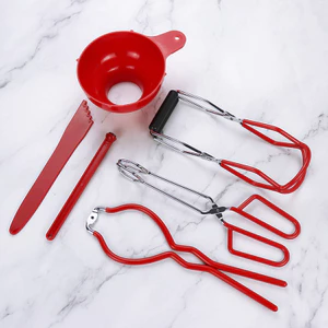 Bộ kẹp có thể chống bỏng Bộ kẹp có thể nâng lên Khay tẩy bằng thép không gỉ Bộ 6 mảnh Dụng cụ làm mứt26052116