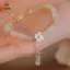 Vòng tay đính cườm bằng tre cổ điển phong cách Trung Quốc dành cho nữ Vòng tay hoa quyến rũ thời trang Phụ kiện trang sức bạn gái Quà tặng [Mina]