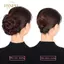 PNPIA- Hoa Bud Head Tóc Giả Vuốt Kẹp Trong Tóc Cho Nữ Lộn Xộn Xoăn Ngắn Tổng Hợp Tóc Chignon Donut Con Lăn