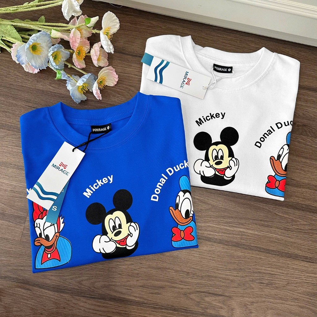 （Giao hàng 24h）Angela Áo Thun Mirage Hoạt Hình Local Brand Chất 100% Cotton Mềm Mịn Thoáng Mát.