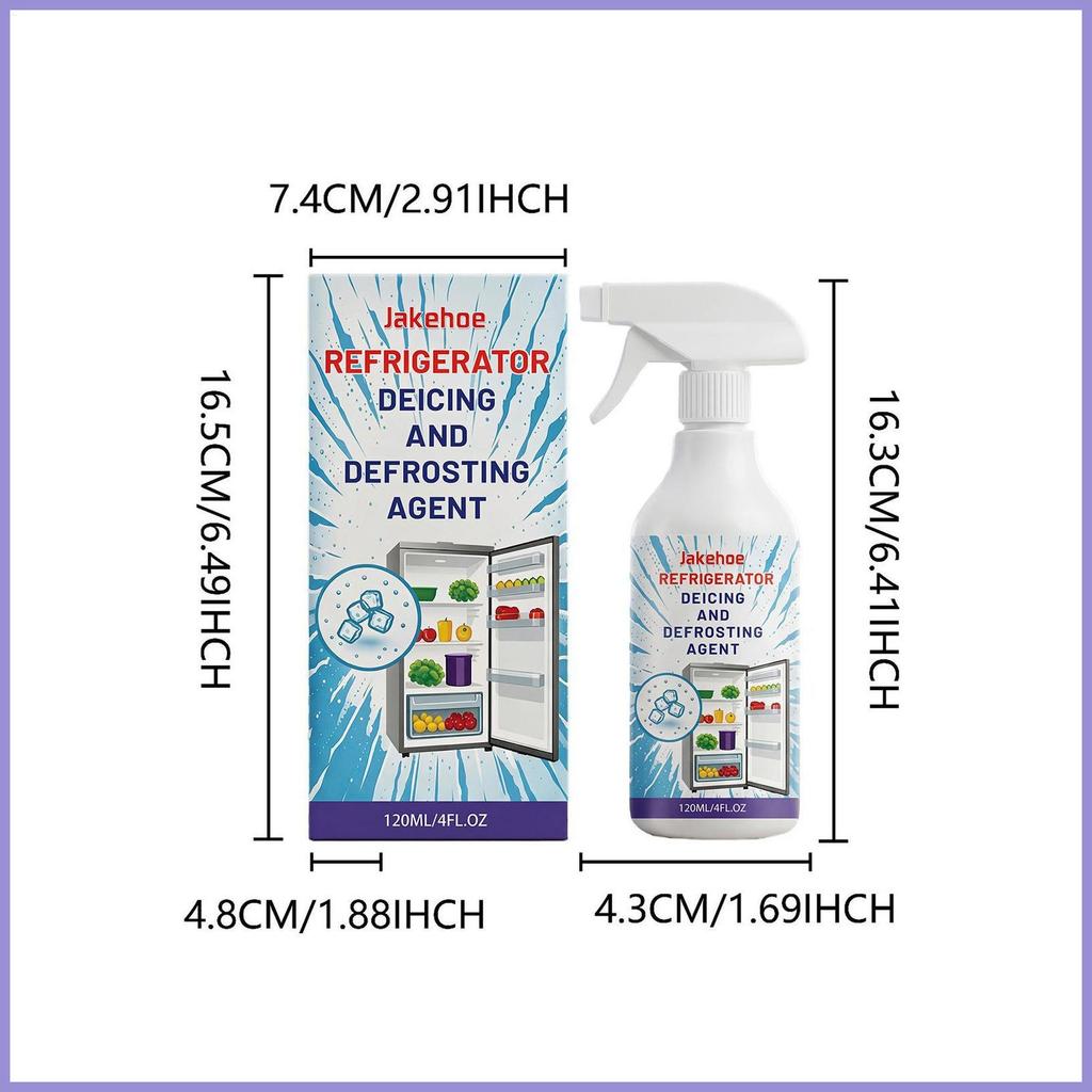Xịt rã đông tủ lạnh Đa năng Loại bỏ sương giá hoạt động nhanh 120ml Xịt tẩy đá tủ đông cho tủ lạnh mueadsyvn