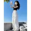 Quần khô nhanh chống nắng màu trắng nhẹ mùa hè dành cho nữ Quần ống rộng mỏng che thịt thon gọn hơn Nhìn thể thao eo cao tổng thể