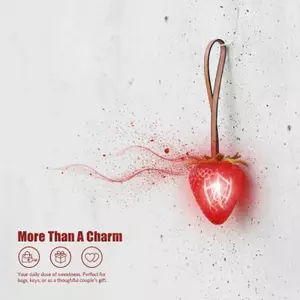 E-WOITD Nhựa Dâu Túi Mặt Dây Chuyền Dễ Thương Thời Trang Trái Cây Phụ Kiện Dành Cho Nữ Túi Xách Cặp Đôi Ví Trang Trí Trang Trí E-WOITD