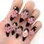 FAVORITEGOODS Khuôn khắc móng tay, Khuôn làm móng hoa hình hoa Iris cổ điển kiểu Pháp, Cánh hoa dâm bụt Cánh hoa Lily Gel Ba Lan Stencils cho móng tay mùa xuân hè