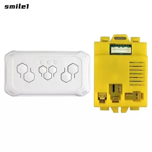 SMILE Xe Điện RC, Trắng Vàng Trẻ Em Xe Điện Điều Khiển Từ Xa, HH2511 Nhựa RC Thu RC RC RC Phụ Kiện