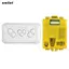 SMILE Xe Điện RC, Trắng Vàng Trẻ Em Xe Điện Điều Khiển Từ Xa, HH2511 Nhựa RC Thu RC RC RC Phụ Kiện