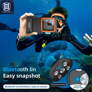2026 Mới Nâng Cấp Điều Khiển Bluetooth IP68 15M / 50ft Lặn / Bơi Chụp Ảnh Chuyên Nghiệp Lặn Chống Thấm Nước Vỏ Điện Thoại
