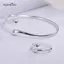 AqToCna 4 Bộ Trang Sức Giọt Nước Thời Trang Cho Nữ Đơn Giản Nhẫn Nelace Vòng Tay Bông Tai Bộ Cho Tiệc Cưới Trang Sức AqToCna