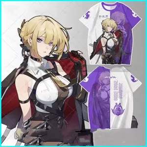 SY3 Zenless Zone Zero Evelyn Chevalier Cosplay Vải Full Graphic Mùa Hè Áo Thun Anime Tay Ngắn Top YS3