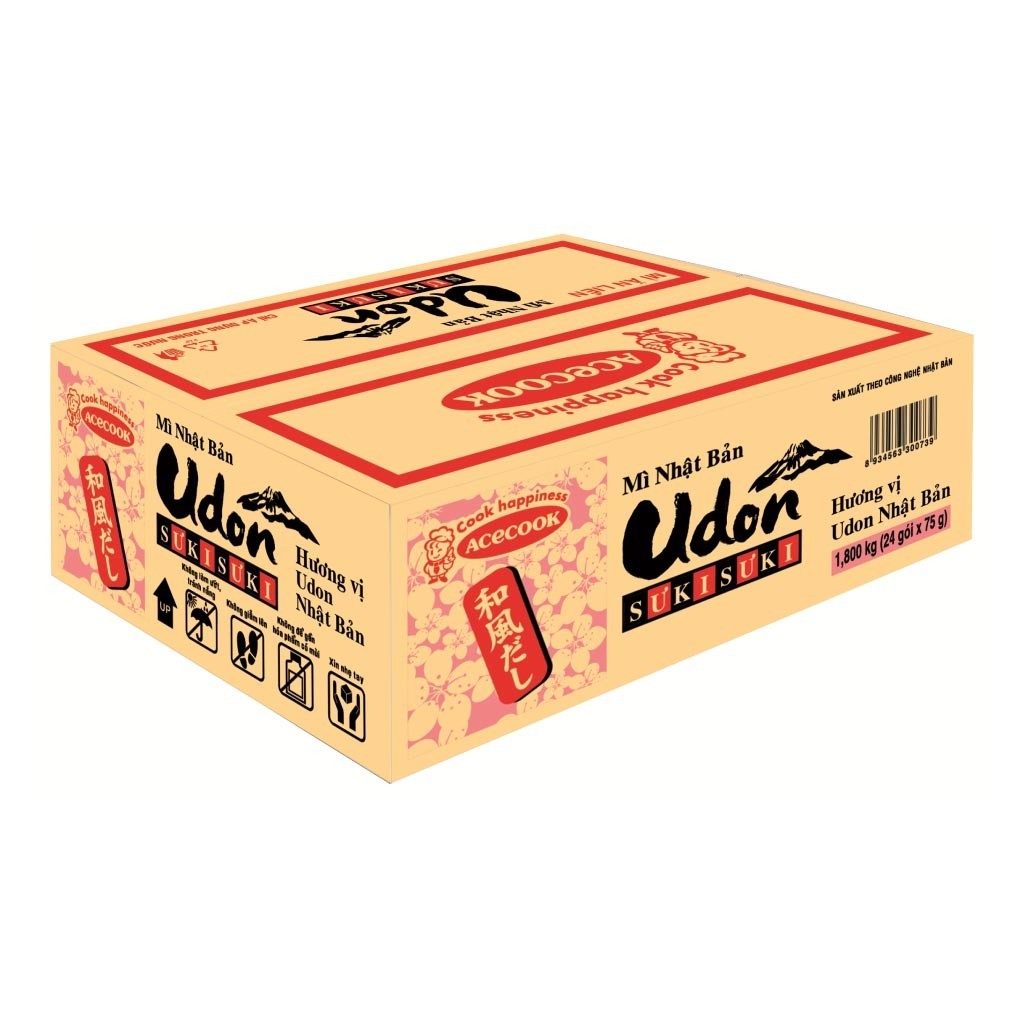 Thùng 24 gói mì Udon Sưkisưki vị Udon Nhật Bản 75g