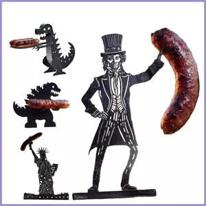 Hot Dog Grill Hot Dog Xúc Xích Đứng Ngộ nghĩnh Sáng Tạo Kim Loại Nướng Phụ Kiện Cho Ngày Lễ Sân Sau Sự Kiện mueadsyvn