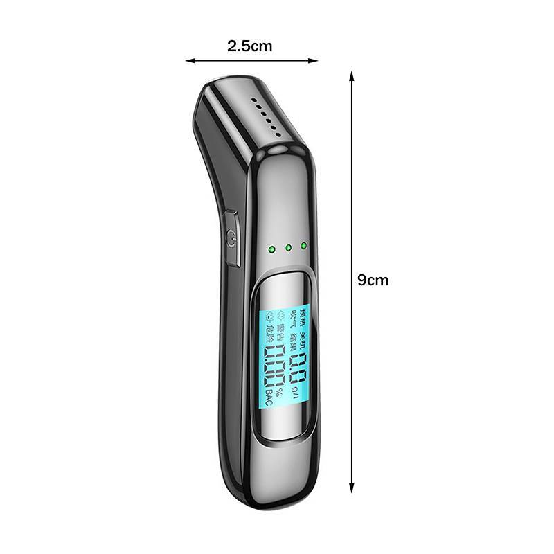NS Máy kiểm tra cồn không tiếp xúc Độ chính xác cao Máy đo hơi thở Aeter USB Màn hình LCD có thể sạc lại Kỹ thuật số Máy dò cồn di động NS