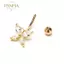 PNPIA- Zircon Pha Lê Bụng Xuyên Nhẫn Rốn Vòng Phẫu Thuật Bướm Trang Sức Cơ Thể