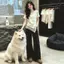 Mùa hè Phong cách mới Kích thước lớn viền không đều Thiết kế khâu ren thon gọn hơn Áo thun ngắn tay Quần áo nữ