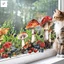 Nhãn dán cửa sổ PVC tĩnh điện Rainbow - Decal hoa có thể tháo rời