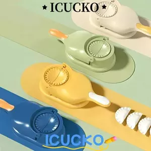 Máy làm bánh bao ICUCKO, Máy làm da bánh bao gia dụng di động 2 trong 1, Tay cầm chống trượt chất lượng cao Hướng dẫn sử dụng Khuôn bánh bao bền cho da bánh bao Vật dụng nhà bếp