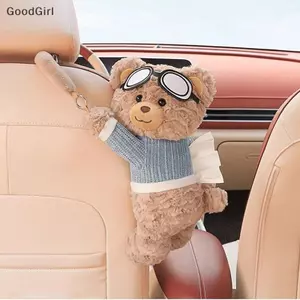 Hộp đựng khăn giấy hình gấu ngắn sang trọng dễ thương Hộp đựng khăn giấy Hộp đựng rác Hộp đựng tay xe sáng tạo 2 trong 1 Hộp bìa cứng Nội thất ô tô VN