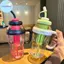 Pufangbliss Trẻ Em Bình Nước Dung Tích Lớn 1300ML Có Ống Hút Cốc Nhựa Dễ Thương Cho Trường Thể Thao VN