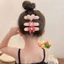 Mới 3 Chiếc Bé Gái Kẻ Sọc Hoạt Hình Velcro Tóc Tamper Tóc Gãy
