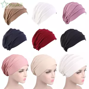 YUUKII Hồi Giáo Hijabs Cotton Rụng Tóc Khăn Trùm Đầu Beanies Mùa Đông Ấm Mũ Hóa Trị