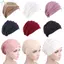 YUUKII Hồi Giáo Hijabs Cotton Rụng Tóc Khăn Trùm Đầu Beanies Mùa Đông Ấm Mũ Hóa Trị