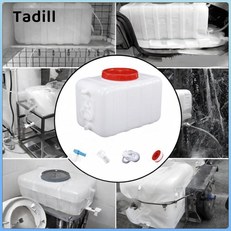 Hộp đựng nước cắm trại Tadill, hình chữ nhật ngang, bình nước lớn có vòi rót rộng để làm đầy nhanh, dành cho người chơi