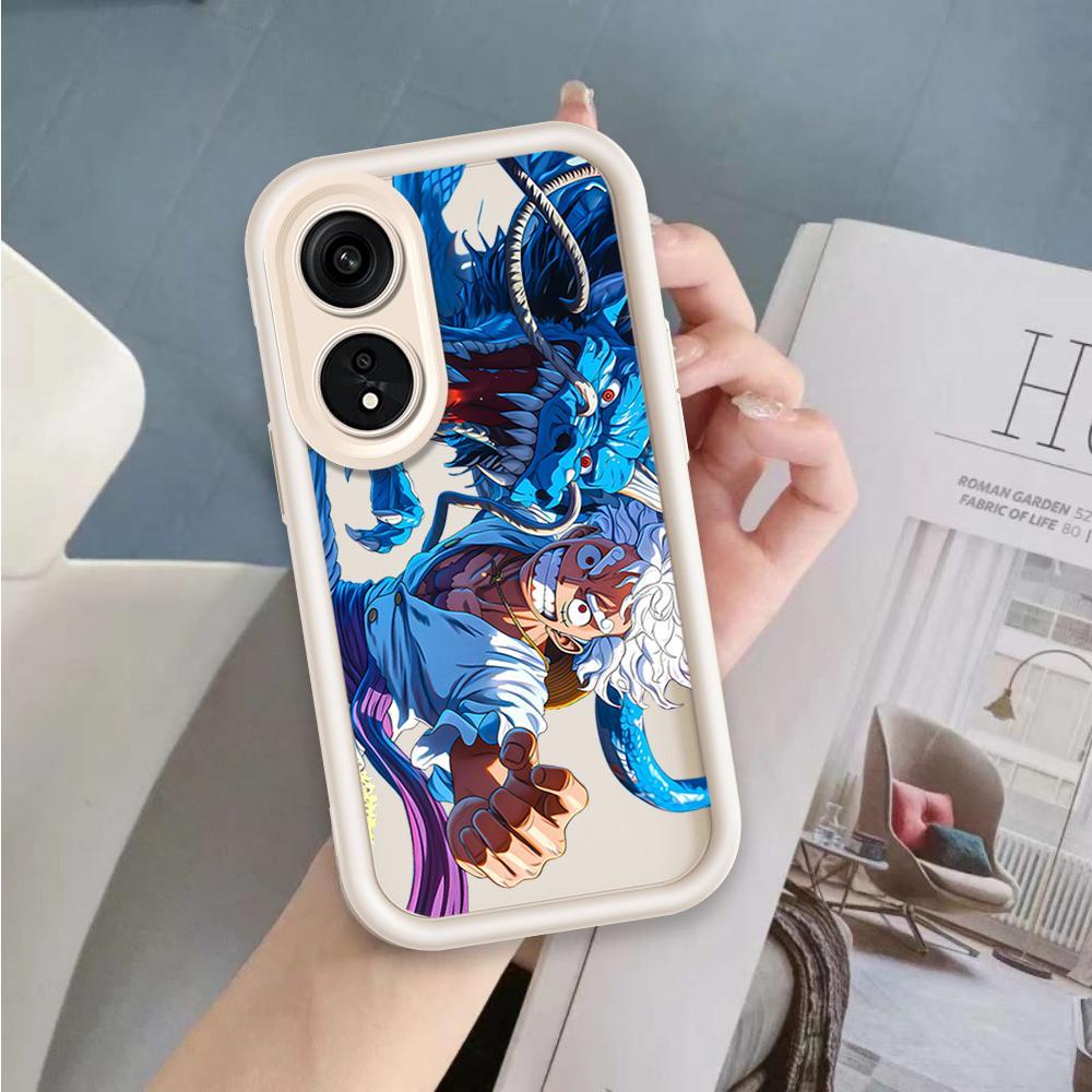 Ốp Lưng Cho OPPO A17 A17K A18 A38 A58 A60 4G Phim Hoạt Hình Silicon Mềm Đáng Yêu Ốp lưng TPU One Piece Luffy ZARO Sinh Viên Mắt Thiên Thần Chống Sốc Ốp Lưng