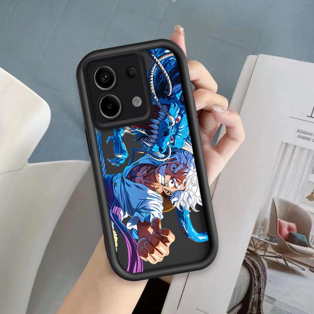 Ốp Lưng Cho Redmi Note 13 Pro 4G 5G POCO M6 Pro 4G Hoạt Hình Silicon Nghệ Thuật Mềm Ốp lưng TPU One Piece Luffy ZARO Sinh Viên Mắt Thiên Thần Chống Sốc Ốp Lưng