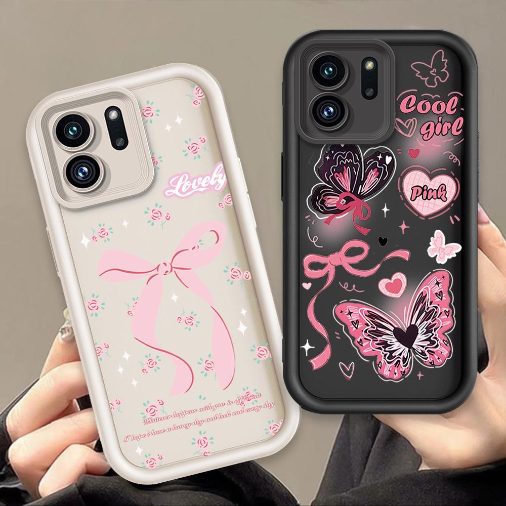Ốp Lưng Cho OPPO A5X A6 A6X 4G 5G Phim Hoạt Hình Silicon Mềm Đáng Yêu Vỏ Điện Thoại TPU Bướm Nơ Ins Phong Cách Mắt Thiên Thần Ốp Lưng Chống Sốc