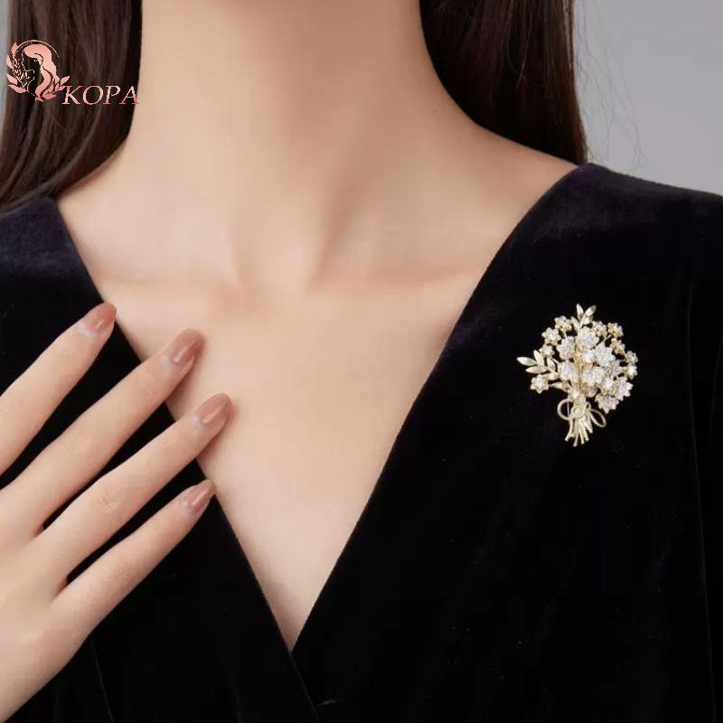 KOPA Thời Trang Kim Cương Giả Tiền Cây Thổ Cẩm Dành Cho Nữ Quần Áo Áo Áo Trang Sức Phụ Kiện VN