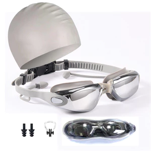 Kính bơi Ống kính cận thị dành cho người lớn Mũ silicon chống sương mù chống nước cho hoạt động huấn luyện bơi lội