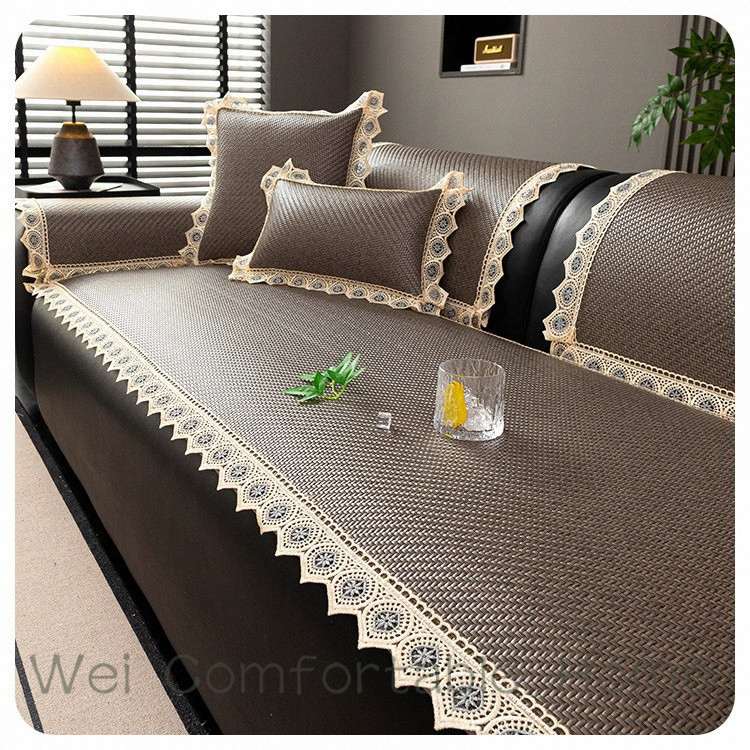 Mùa Hè Mây Thảm Sofa Đệm 2026 Phong Cách Mới Mùa Hè Sofa Thảm Đệm Chống Trơn Trượt Sofa Cao Cấp Đệm Vải Khăn