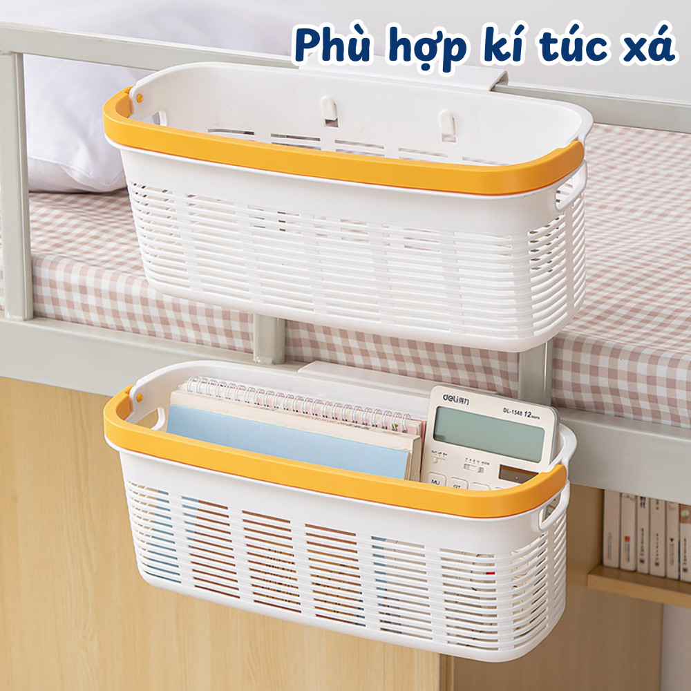 Giỏ Đựng Đồ Cá Nhân Treo Đầu Giường HomeMate, Giỏ Treo Nôi Em Bé Đựng Tã Bỉm Mỹ Phẩm Đa Năng, Nhựa PP Thoáng Khí