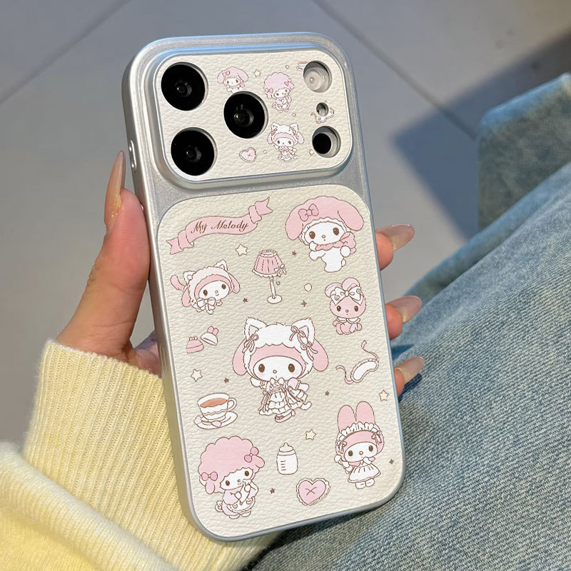 Ốp lưng iPhone Mạ họa tiết da Họa tiết giai điệu iP 17 16 15 14 13 12 11 Pro Max Plus Max