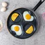 Chảo rán chống dính, chảo bốn lỗ đa năng phong cách Hàn Quốc để chiên trứng, dụng cụ nhà bếp