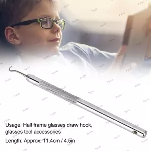 Móc vẽ kính PYCOU, Công cụ kính mắt móc tròn bằng thép không gỉ, Thiết thực bền bỉ Chắc chắn Công cụ quang học chính xác Khung xử lý