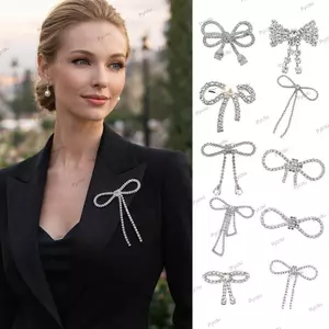 PYCOU Nơ Trâm Cài, Trang Sức Thanh Lịch Khóa Pin, Thời Trang Kim Cương Giả Lấp Lánh Pin Dây Thắt Lưng Accessorizing