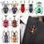 SAIA Beetle Trâm cài, Phong Cách Vintage Punk Phong Cách Côn Trùng Pin, Pha Lê Cao Cấp Sang Trọng Thiết Kế Tinh Tế Kim Cương Giả Trâm Quà Tặng Cho Bạn Bè