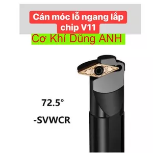 Cán dao tiện lỗ ngang, cán dao móc lỗ lắp chíp V11 (một mặt)