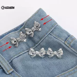 KUZHEN Nơ Eo Bule Quần Có Thể Tháo Rời Kẹp Quần Jeans Nút Snaps Có Thể Điều Chỉnh Không May Dây Thắt Lưng Thắt Lưng Quần Áo Phụ Kiện HOT