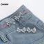 KUZHEN Nơ Eo Bule Quần Có Thể Tháo Rời Kẹp Quần Jeans Nút Snaps Có Thể Điều Chỉnh Không May Dây Thắt Lưng Thắt Lưng Quần Áo Phụ Kiện HOT