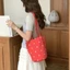 Túi đeo vai chấm bi FUHUIOT, Túi Tote vải Canvas thời trang Hàn Quốc nhẹ, Ví nách ngọt ngào thêu túi xách nữ công suất lớn