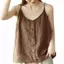 Áo yếm không tay bằng vải lanh Cotton Kích thước lớn Loose Phiên bản cổ điển Mùa hè Văn học Nhà bên trong bên ngoài hàng đầu
