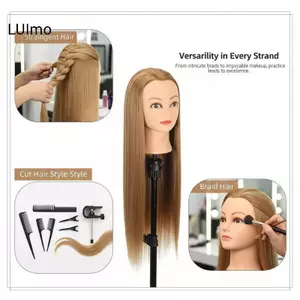 Đầu Mannequin LUImo với tóc tổng hợp 26 Inch bền để đào tạo trường làm đẹp lâu dài SBS