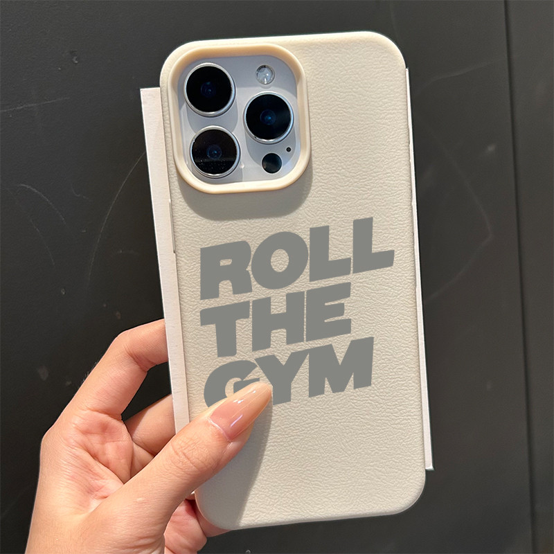 Dành cho ốp lưng iPhone 17 16 Pro Max 15 14 13 12 11 Chữ "Roll The Gym"